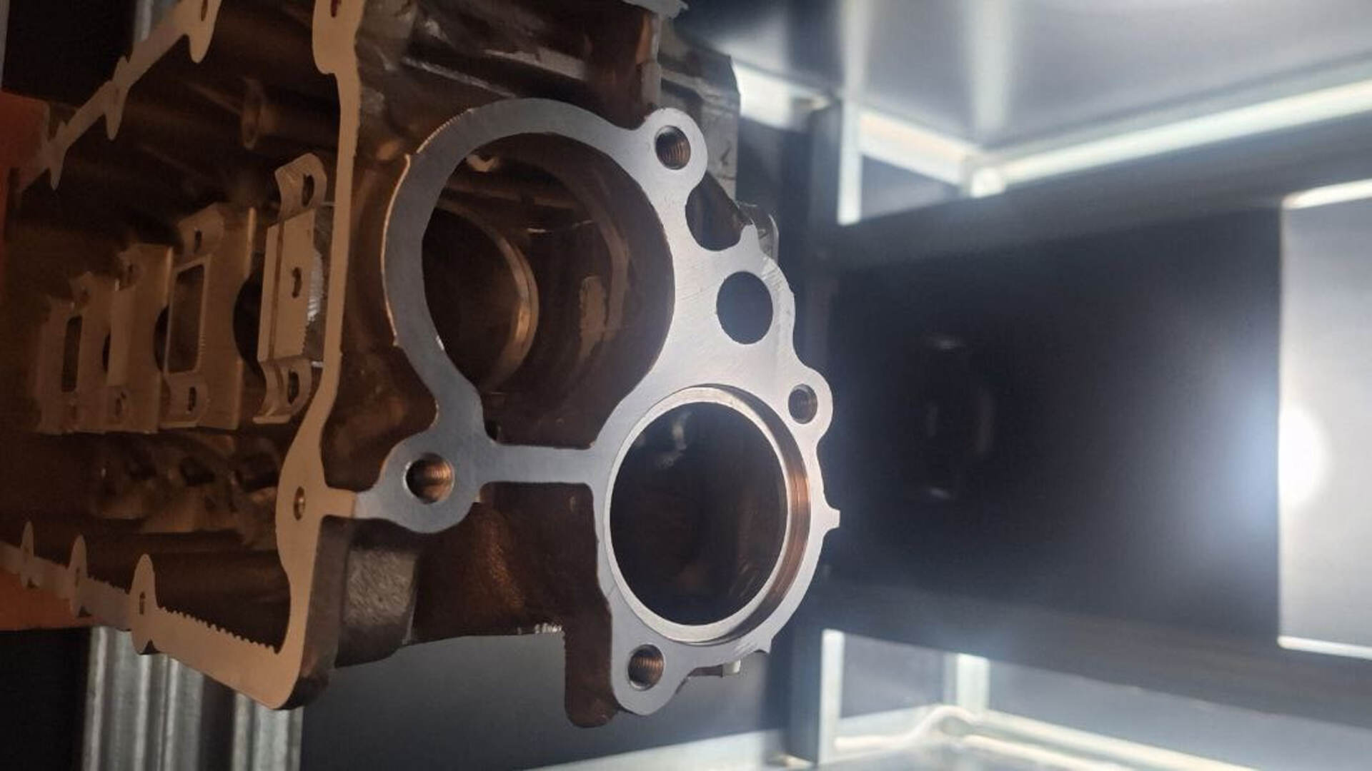 Cylinder heads awaiting inspection