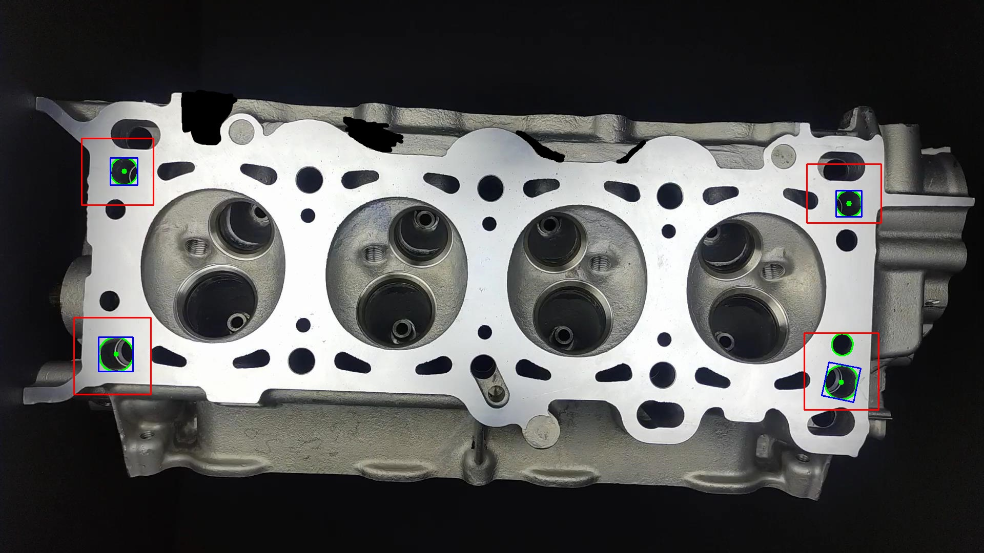 Detected machining features